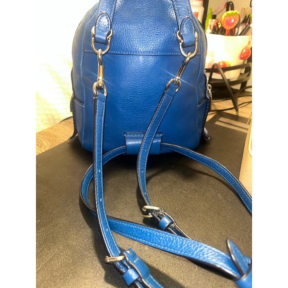 Coach Andi mini Backpack pebbled leather light blue COACH Andi Mini Backpack Atlantic Blue Adjustable Pebble  main image 2